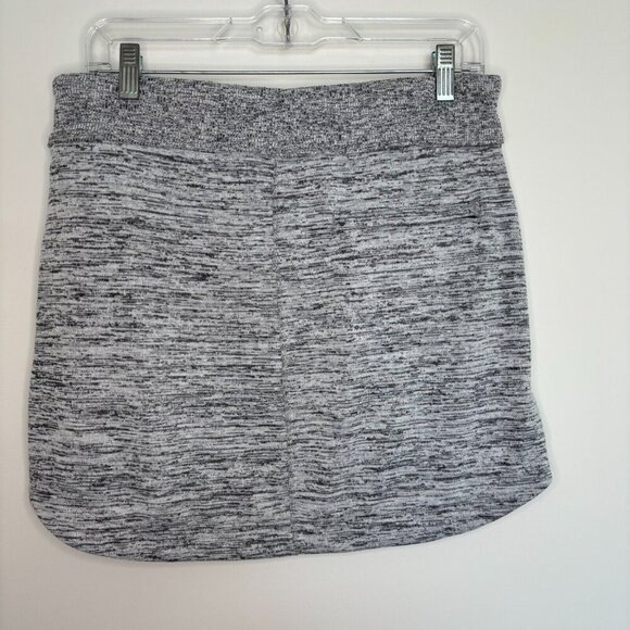 ATHLETA Downplay Medium Knit Mini Grey Pocket Drawstring Pullon Stretch - Picture 4 of 7